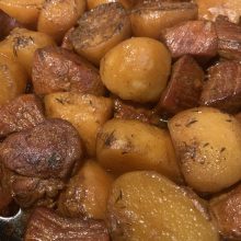 Porc frit pomme de terre